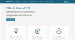 Desktop Screenshot of kinderfonds.org