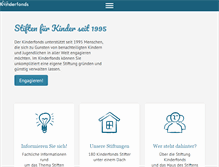 Tablet Screenshot of kinderfonds.org